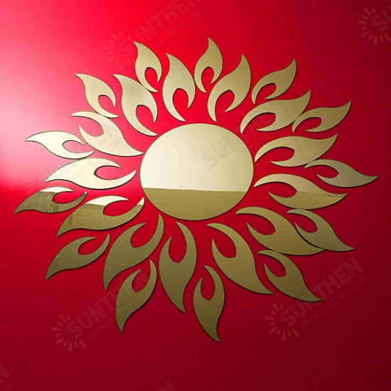 Acrylic 3D Sunflower Mirror Effect Wall Sticker Decal Acrylic 3D Sunflower Mirror Effect Wall Sticker Decal