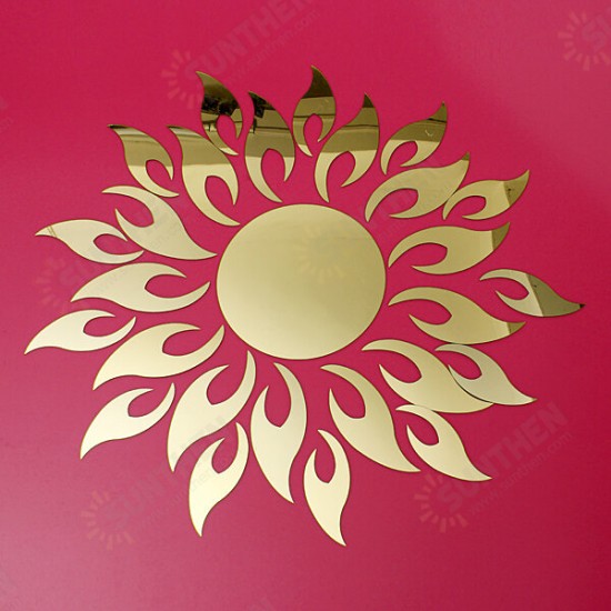 Acrylic 3D Sunflower Mirror Effect Wall Sticker Decal