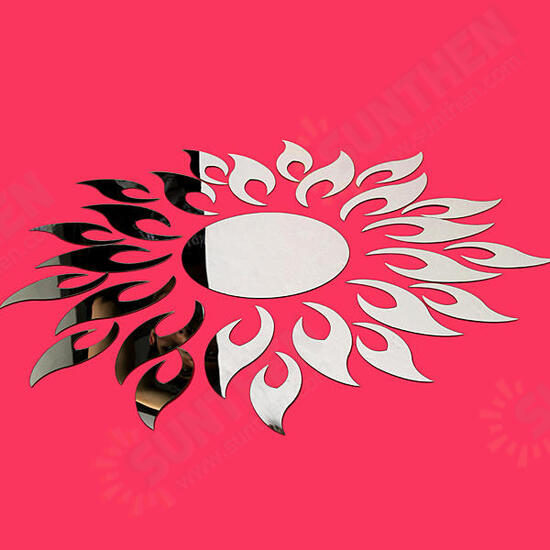 Acrylic 3D Sunflower Mirror Effect Wall Sticker Decal Acrylic 3D Sunflower Mirror Effect Wall Sticker Decal