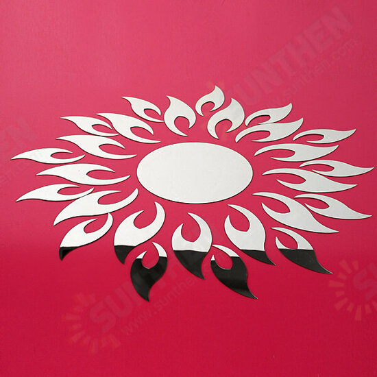 Acrylic 3D Sunflower Mirror Effect Wall Sticker Decal