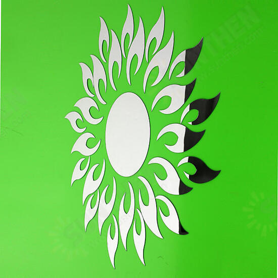 Acrylic 3D Sunflower Mirror Effect Wall Sticker Decal Acrylic 3D Sunflower Mirror Effect Wall Sticker Decal