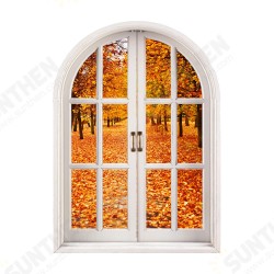 Autumn Leaves 3D Artificial Window View 3D Wall Decals Room PAG Stickers Home Wall Decor Gift Autumn Leaves 3D Artificial Window View 3D Wall Decals Room PAG Stickers Home Wall Decor Gift