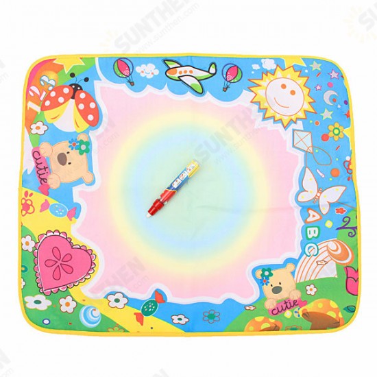 Baby Children Water Painting Mat Board Bear Doodle Toy Pen