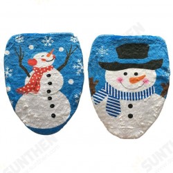 Bathroom Christmas Snowman Toilet Seat Cover Happy Santa Closestool Decorations Bathroom Christmas Snowman Toilet Seat Cover Happy Santa Closestool Decorations