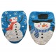 Bathroom Christmas Snowman Toilet Seat Cover Happy Santa Closestool Decorations