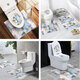 Bathroom Toilet Special 3 Pcs Set PVC Waterproof Non-slip Wear Resistant Wall Sticker