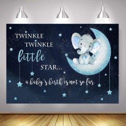Blue Elephant Photography Backdrop Baby Shower Party Birthday Animals Background Blue Elephant Photography Backdrop Baby Shower Party Birthday Animals Background