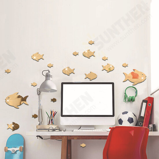 Bubble Fish Wall Sticker Ocean Fish Mirror Sticker Self Adhesive Acrylic Mirror Wall Sticker Suitable for Children's Room Kindergarten Bubble Fish Wall Sticker Ocean Fish Mirror Sticker Self Adhesive Acrylic Mirror Wall Sticker Suitable for Children's Room Kindergarten