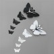 Butterfly Wall Clock Sticker Specular Surface Wall Sticker Home Decoration