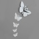 Butterfly Wall Clock Sticker Specular Surface Wall Sticker Home Decoration