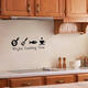 Cartoon Enjoy Cooking Time Kitchen Wall Sticker PVC Mural Art Decals Stickers Background Home Decor Cartoon Enjoy Cooking Time Kitchen Wall Sticker PVC Mural Art Decals Stickers Background Home Decor