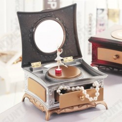 Classical Rotating Girl Music Box Jewelry Storage Box & Makeup Mirror Kids Decorations Classical Rotating Girl Music Box Jewelry Storage Box & Makeup Mirror Kids Decorations
