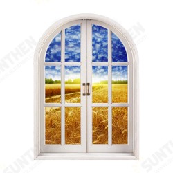 Cornfield View PAG 3D Artificial Window 3D Wall Decals Room Stickers Home Wall Decor Gift Cornfield View PAG 3D Artificial Window 3D Wall Decals Room Stickers Home Wall Decor Gift
