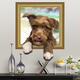 Creative Cartoon 3D Pet Dog PVC Broken Wall Sticker DIY Removable Decor Waterproof Wall Stickers