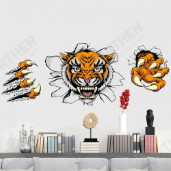 Creative Company Office Decorations Wall Stickers Domineering 3D Tiger Broken Wall 30* 90CM Creative Company Office Decorations Wall Stickers Domineering 3D Tiger Broken Wall 30* 90CM