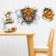 Creative Company Office Decorations Wall Stickers Domineering 3D Tiger Broken Wall 30* 90CM