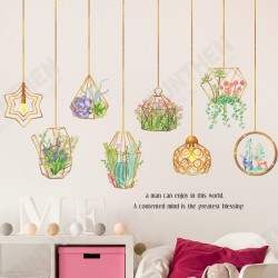 Creative DIY Plant Leaves Removable Wall Stickers Hanging Basket Flower for Bedroom Kitchen Kids Room Adhesive Sticker Decorations Creative DIY Plant Leaves Removable Wall Stickers Hanging Basket Flower for Bedroom Kitchen Kids Room Adhesive Sticker Decorations
