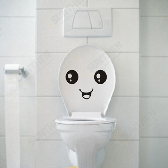 Cute Smiling Face Stickers Bathroom Waterproof Toilet Stickers DIY Cute Decal Funny Vinyl Stickers