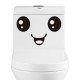 Cute Smiling Face Stickers Bathroom Waterproof Toilet Stickers DIY Cute Decal Funny Vinyl Stickers