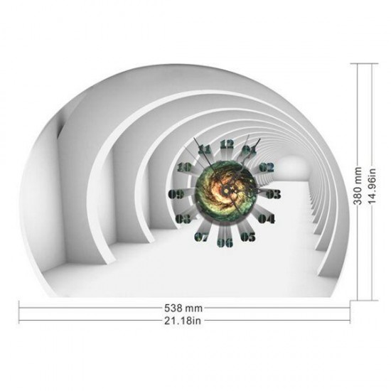 DIY Decal Clock Tunnel 3D Wall Stickers Clock 3D Art Wall Clock Home Decor