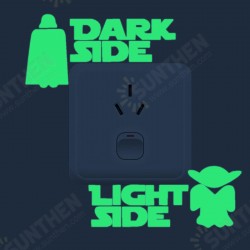 Creative Movie Roles Sumurai Light Luminous Stickers PVC Removable Home Room Decorative Wall Switch Decor Sticker  Creative Movie Roles Sumurai Light Luminous Stickers PVC Removable Home Room Decorative Wall Switch Decor Sticker