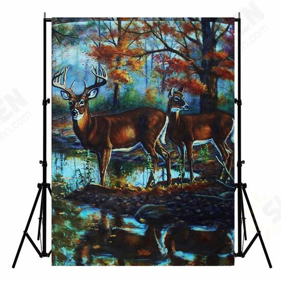 Deer Flag Banner Garden Yard Home Party 28 x 40 Inch Forest House Decorations Art Deer Flag Banner Garden Yard Home Party 28 x 40 Inch Forest House Decorations Art