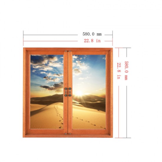 Desert 3D Artificial Window View 3D Wall Decals Sunset Room PAG Stickers Home Wall Decor Gift