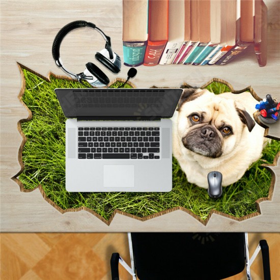 Dog Pet Lawn PAG STICKER 3D Desk Sticker Wall Decals Home Wall Desk Table Decor Gift