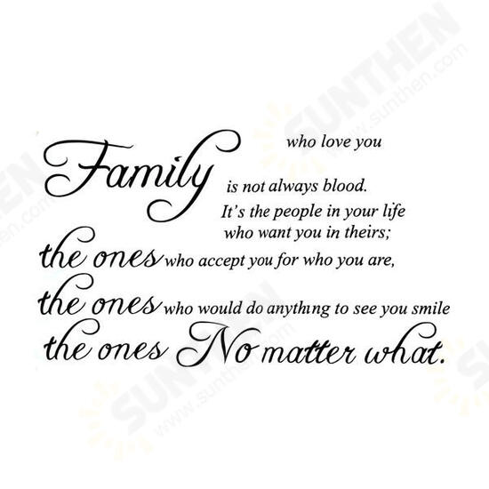 Family Quote Wall Sticker Removable Decal Mural DIY Living Room Art Home Decor