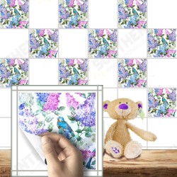 Flowers Pearl Film Tile Stickers Bathroom Living Room Waterproof PVC Wall Stickers Flowers Pearl Film Tile Stickers Bathroom Living Room Waterproof PVC Wall Stickers