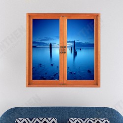 Frozen Sea PAG 3D Artificial Window View 3D Wall Decals Room Stickers Home Wall Decor Gift