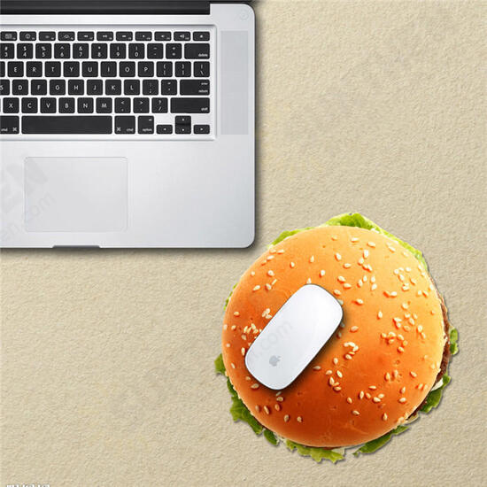 Hamburger Mouse Pad Sticker Mouse Mat Decals PAG Waterproof Removable Stickers Home Decor Gift