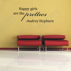 Happy Girls Are The Prettiest PVC Word Quote Wallpaper EWQ0087 Happy Girls Are The Prettiest PVC Word Quote Wallpaper EWQ0087