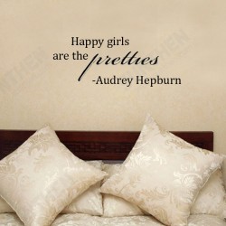 Happy Girls Are The Prettiest PVC Word Quote Wallpaper EWQ0087 Happy Girls Are The Prettiest PVC Word Quote Wallpaper EWQ0087