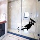 Cartoon Clip to The Tail of A Cat Wall Sticker for Home Decor PVC Decals Doors Windows Car Stickers Black Cat Clip Tail Pattern Vinyl Wall Art Decals for Kitchen Cabinet Car Door DIY Stickers