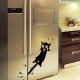 Cartoon Clip to The Tail of A Cat Wall Sticker for Home Decor PVC Decals Doors Windows Car Stickers Black Cat Clip Tail Pattern Vinyl Wall Art Decals for Kitchen Cabinet Car Door DIY Stickers