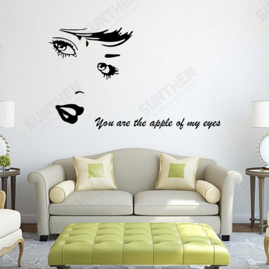 Creative Black Beauty Home Decal Wall Sticker Removable 3D DIY Wallpaper for Room Wall Decor