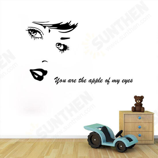 Creative Black Beauty Home Decal Wall Sticker Removable 3D DIY Wallpaper for Room Wall Decor