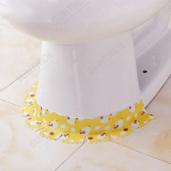 TS-74 Creative Cartoon Toilet Base Sticker Waterproof Anti-fouling Animals Colorful Stickers