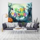 LWG6 Halloween Tapestry Pumpkin Print Hanging Tapestry Wall Art Home Decor Halloween Decorations For Home
