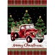 Merry Christmas Decorations Red Truck With Gifts Double Sided Winter Garden Flag