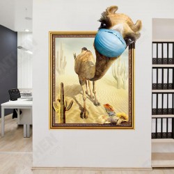 Creative 3D Desert Camel Frame PVC Removable Home Room Decorative Wall Door Decor Sticker Creative 3D Desert Camel Frame PVC Removable Home Room Decorative Wall Door Decor Sticker
