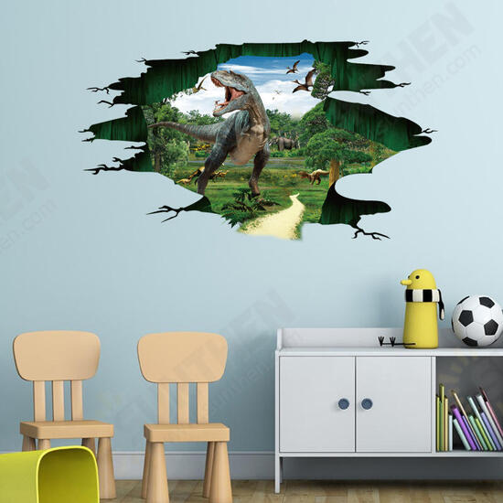 Creative 3D Dinosaur Waterproof Removable Home Room Decorative Wall Door Decor Sticker