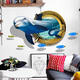 Creative 3D Dolphin Window Sea Fishes PVC Removable Home Room Decorative Wall Decor Sticker Creative 3D Dolphin Window Sea Fishes PVC Removable Home Room Decorative Wall Decor Sticker