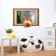 Creative 3D Fire Football Frame PVC Removable Home Room Decorative Wall Floor Decor Sticker Creative 3D Fire Football Frame PVC Removable Home Room Decorative Wall Floor Decor Sticker