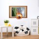 Creative 3D Fire Football Frame PVC Removable Home Room Decorative Wall Floor Decor Sticker