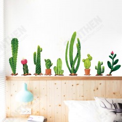 Creative Cartoon Cactus PVC Removable Home Room Decorative Wall Door Decor Sticker