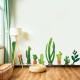 Creative Cartoon Cactus PVC Removable Home Room Decorative Wall Door Decor Sticker