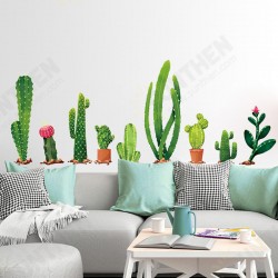 Creative Cartoon Cactus PVC Removable Home Room Decorative Wall Door Decor Sticker