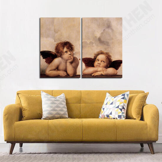 Hand Painted Combination Decorative Paintings Angel Been Thinking Wall Art For Home Decoration Hand Painted Combination Decorative Paintings Angel Been Thinking Wall Art For Home Decoration